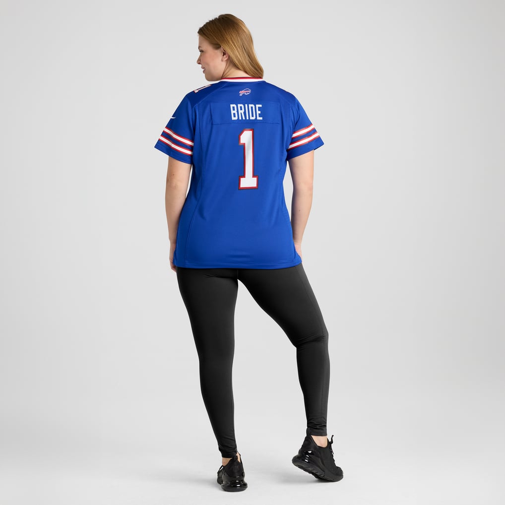 Women's Buffalo Bills Number 1 Bride Royal Game Jersey