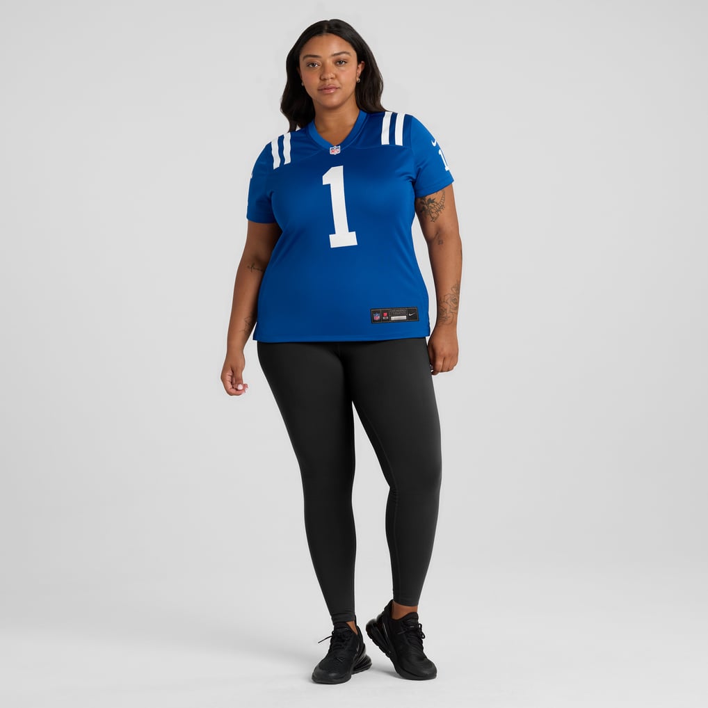 Women's Indianapolis Colts Number 1 Bride Royal Game Jersey