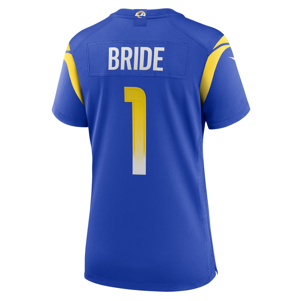 Women's Los Angeles Rams Number 1 Bride Royal Game Jersey