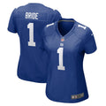 Women's New York Giants Number 1 Bride Royal Game Jersey