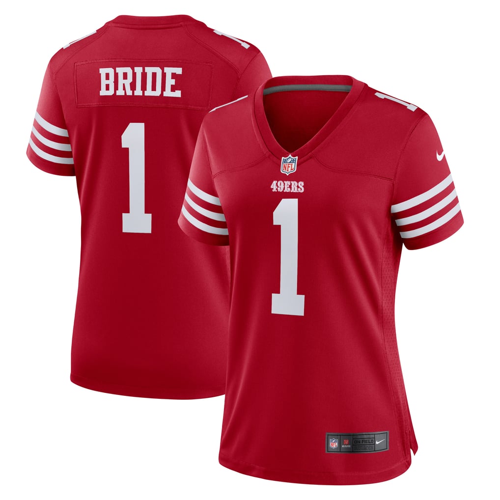 Women's San Francisco 49ers Number 1 Bride Scarlet Game Jersey