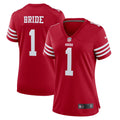 Women's San Francisco 49ers Number 1 Bride Scarlet Game Jersey