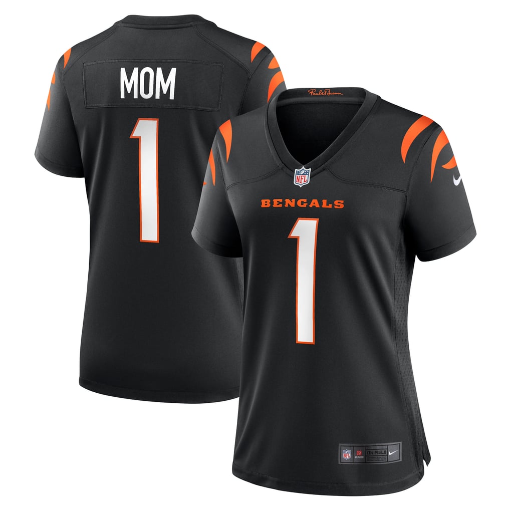 Women's Cincinnati Bengals Number 1 Mom Black Game Jersey