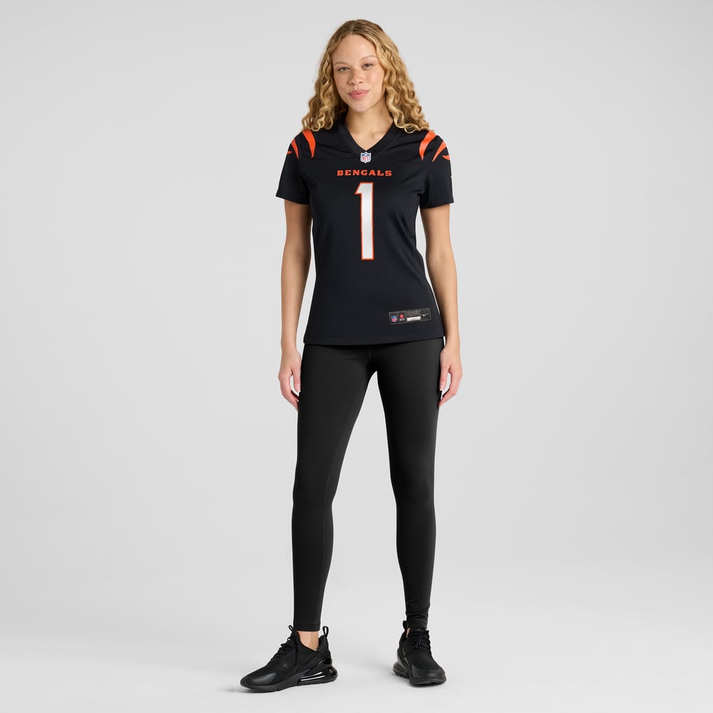 Women's Cincinnati Bengals Number 1 Mom Black Game Jersey
