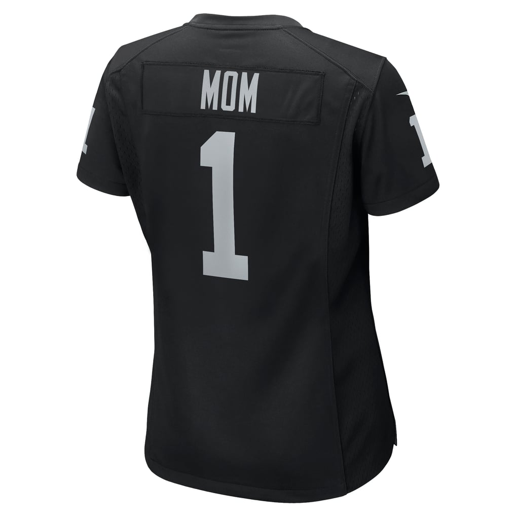 Women's Las Vegas Raiders Number 1 Mom Black Game Jersey