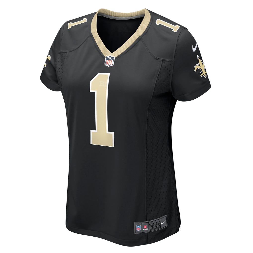 Women's New Orleans Saints Number 1 Mom Black Game Jersey