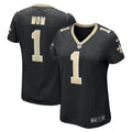 Women's New Orleans Saints Number 1 Mom Black Game Jersey