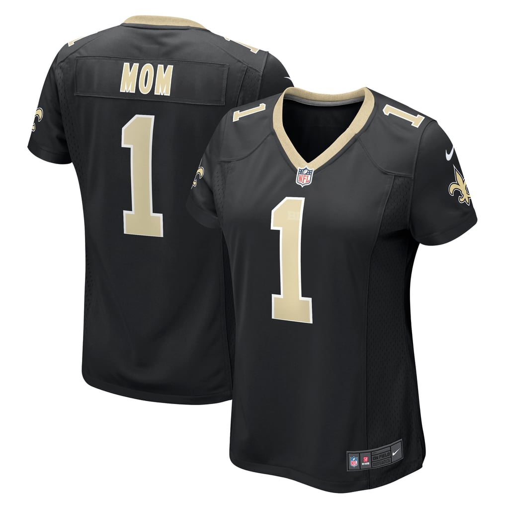 Women's New Orleans Saints Number 1 Mom Black Game Jersey