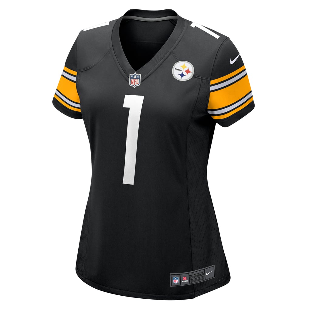 Women's Pittsburgh Steelers Number 1 Mom Black Game Jersey