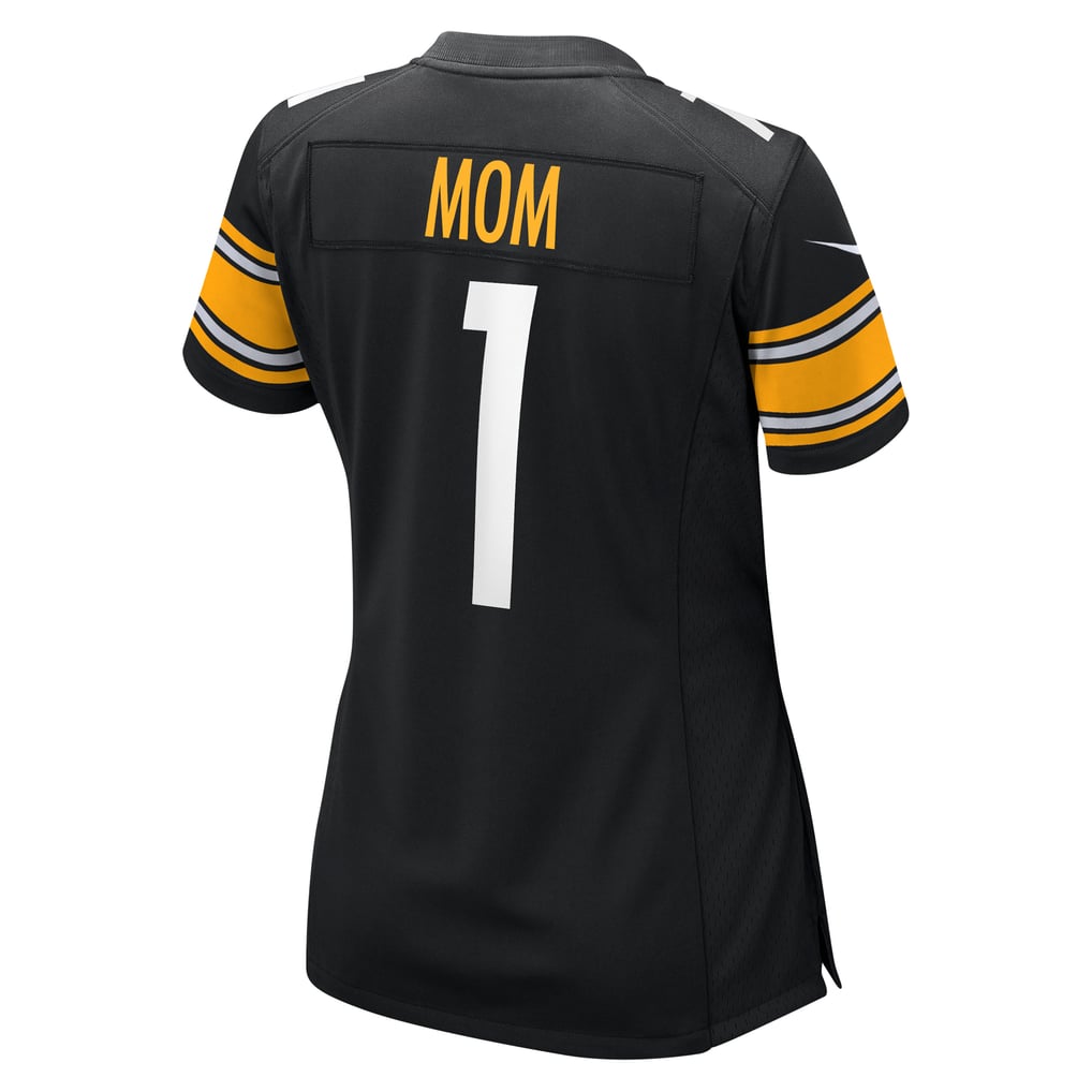 Women's Pittsburgh Steelers Number 1 Mom Black Game Jersey