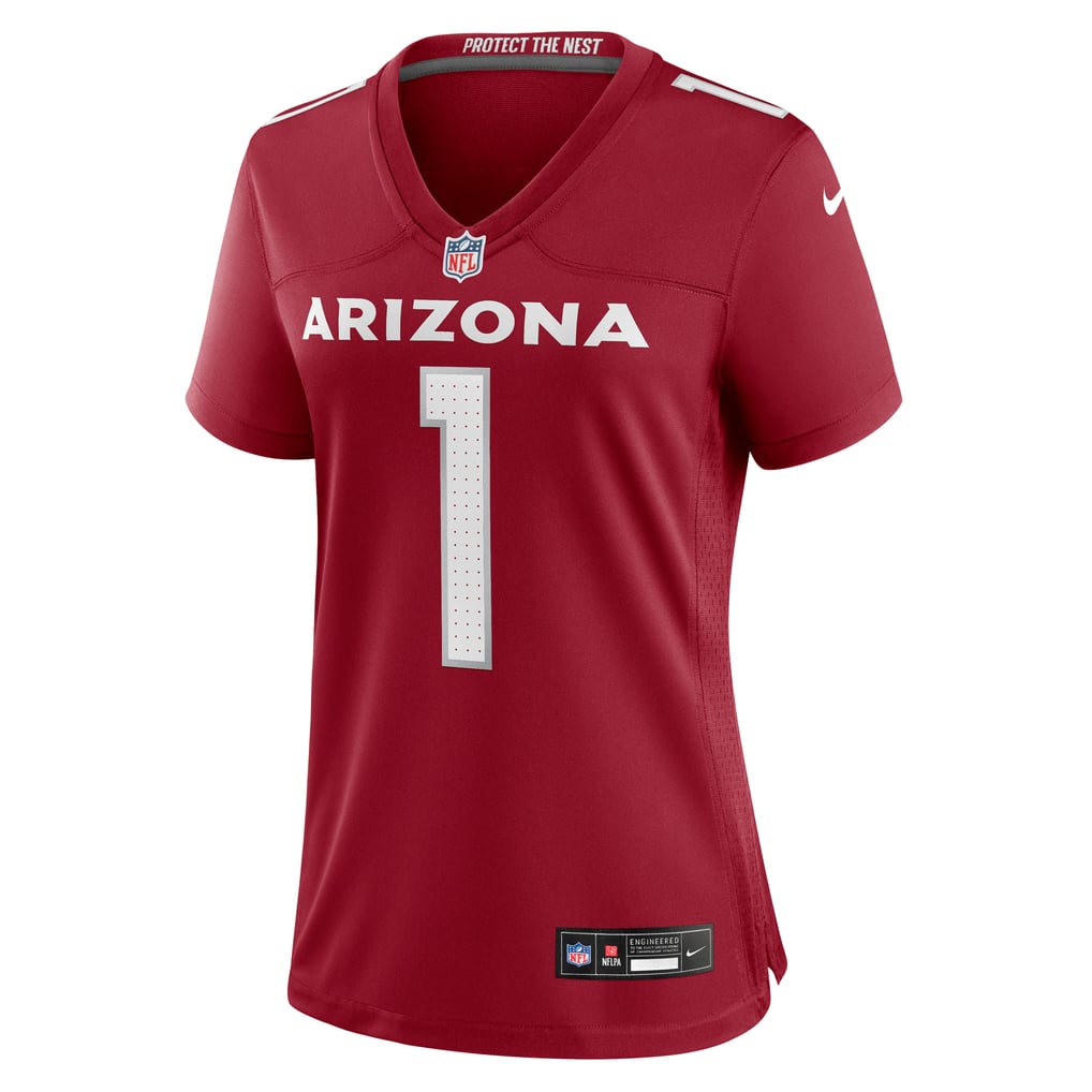 Women's Arizona Cardinals Number 1 Mom Cardinal Game Jersey