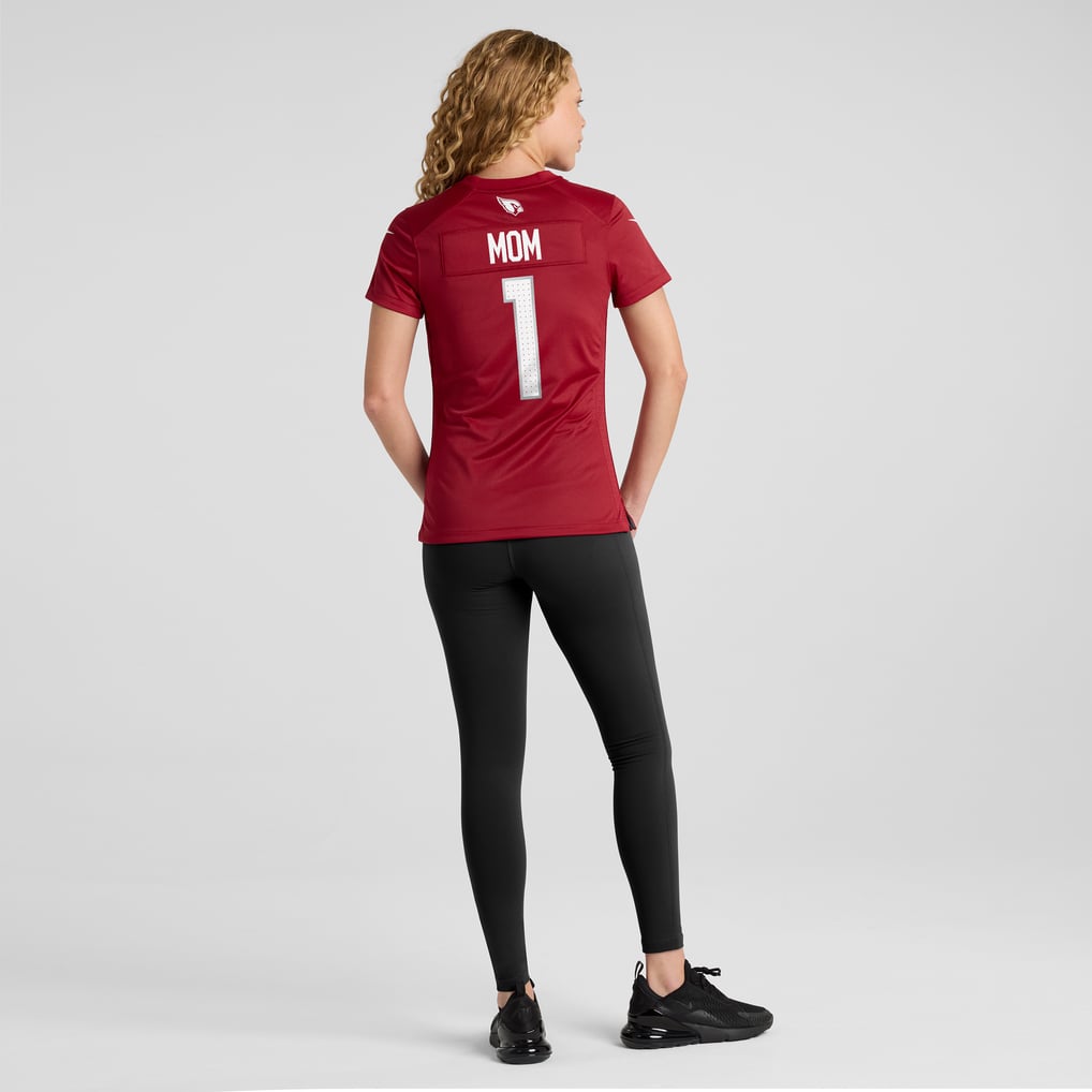 Women's Arizona Cardinals Number 1 Mom Cardinal Game Jersey