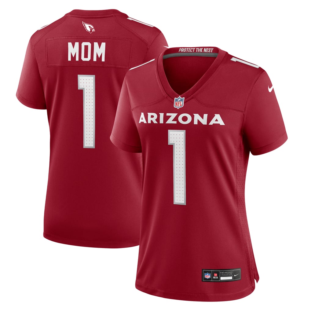 Women's Arizona Cardinals Number 1 Mom Cardinal Game Jersey
