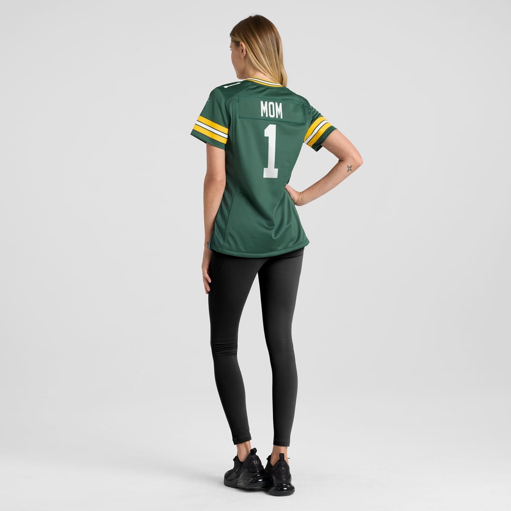 Women's Green Bay Packers Number 1 Mom Green Game Jersey