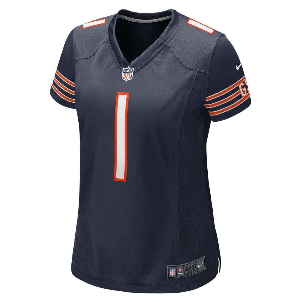 Women's Chicago Bears Number 1 Mom Navy Game Jersey