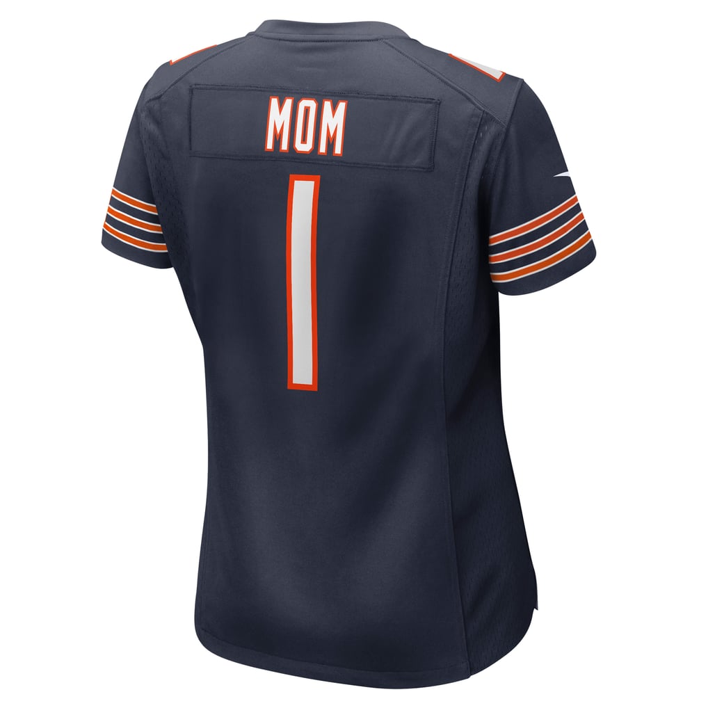 Women's Chicago Bears Number 1 Mom Navy Game Jersey