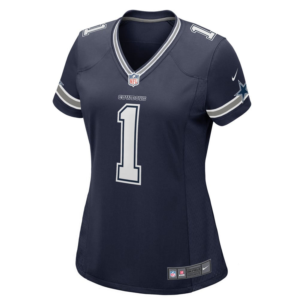 Women's Dallas Cowboys Number 1 Mom Navy Game Jersey