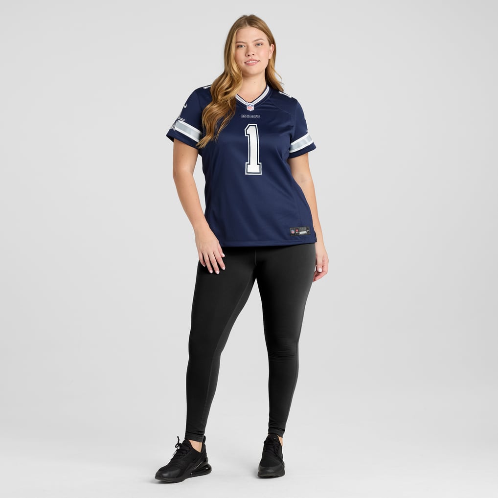 Women's Dallas Cowboys Number 1 Mom Navy Game Jersey