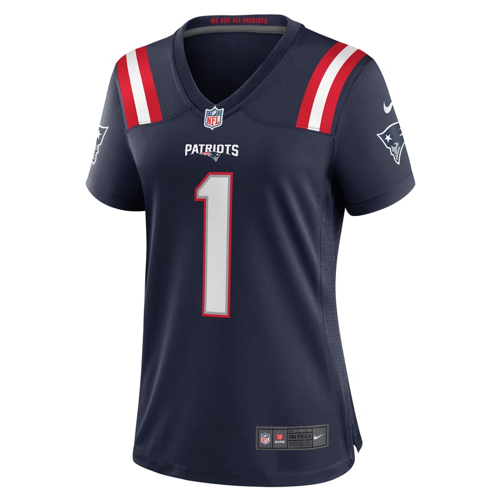 Women's New England Patriots Number 1 Mom Navy Game Jersey
