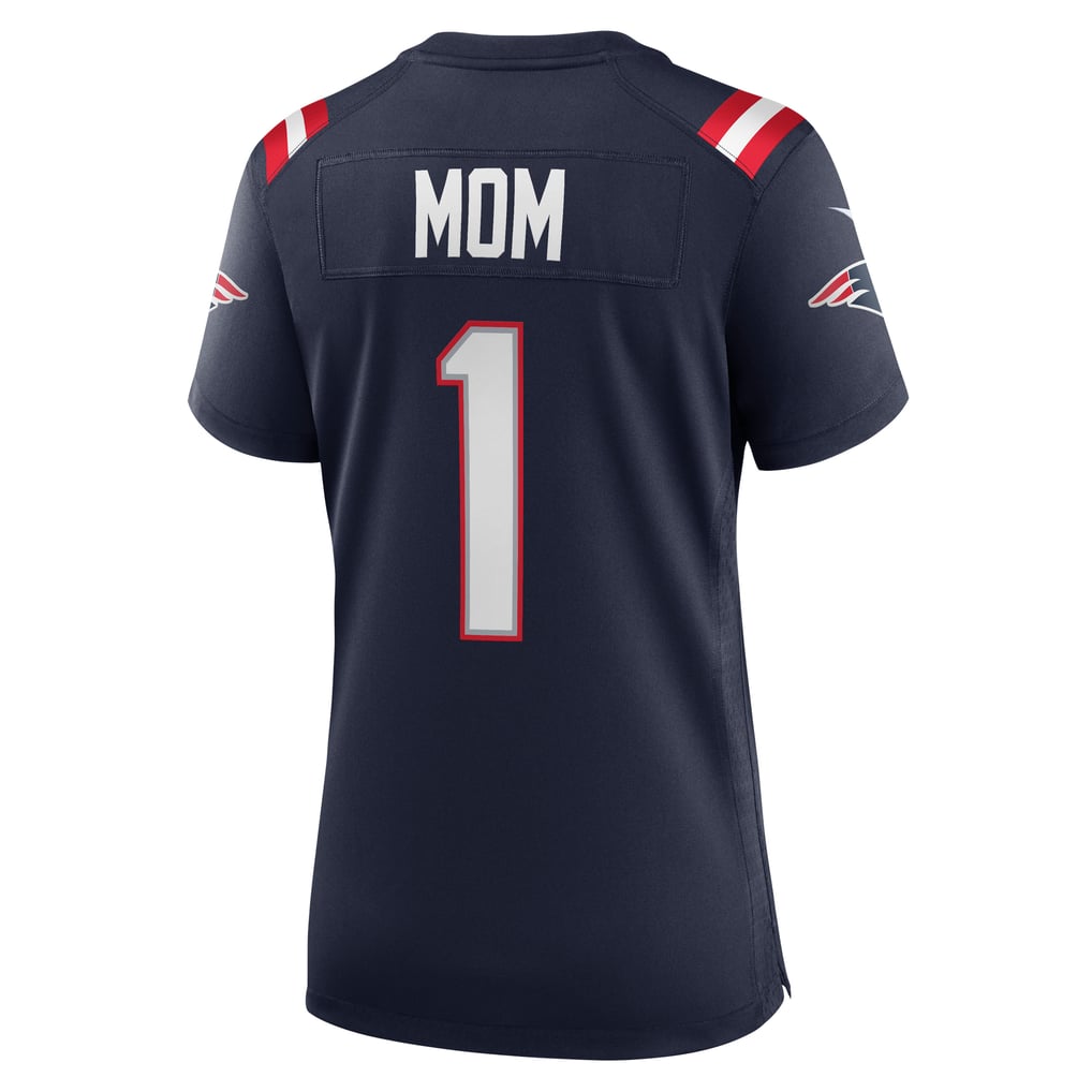 Women's New England Patriots Number 1 Mom Navy Game Jersey