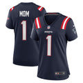 Women's New England Patriots Number 1 Mom Navy Game Jersey