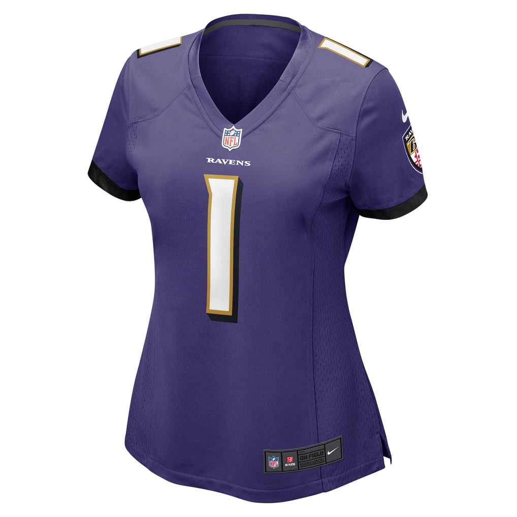 Women's Baltimore Ravens Number 1 Mom Purple Game Jersey