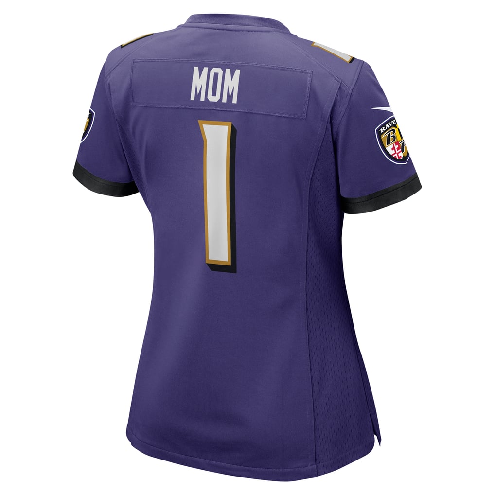Women's Baltimore Ravens Number 1 Mom Purple Game Jersey
