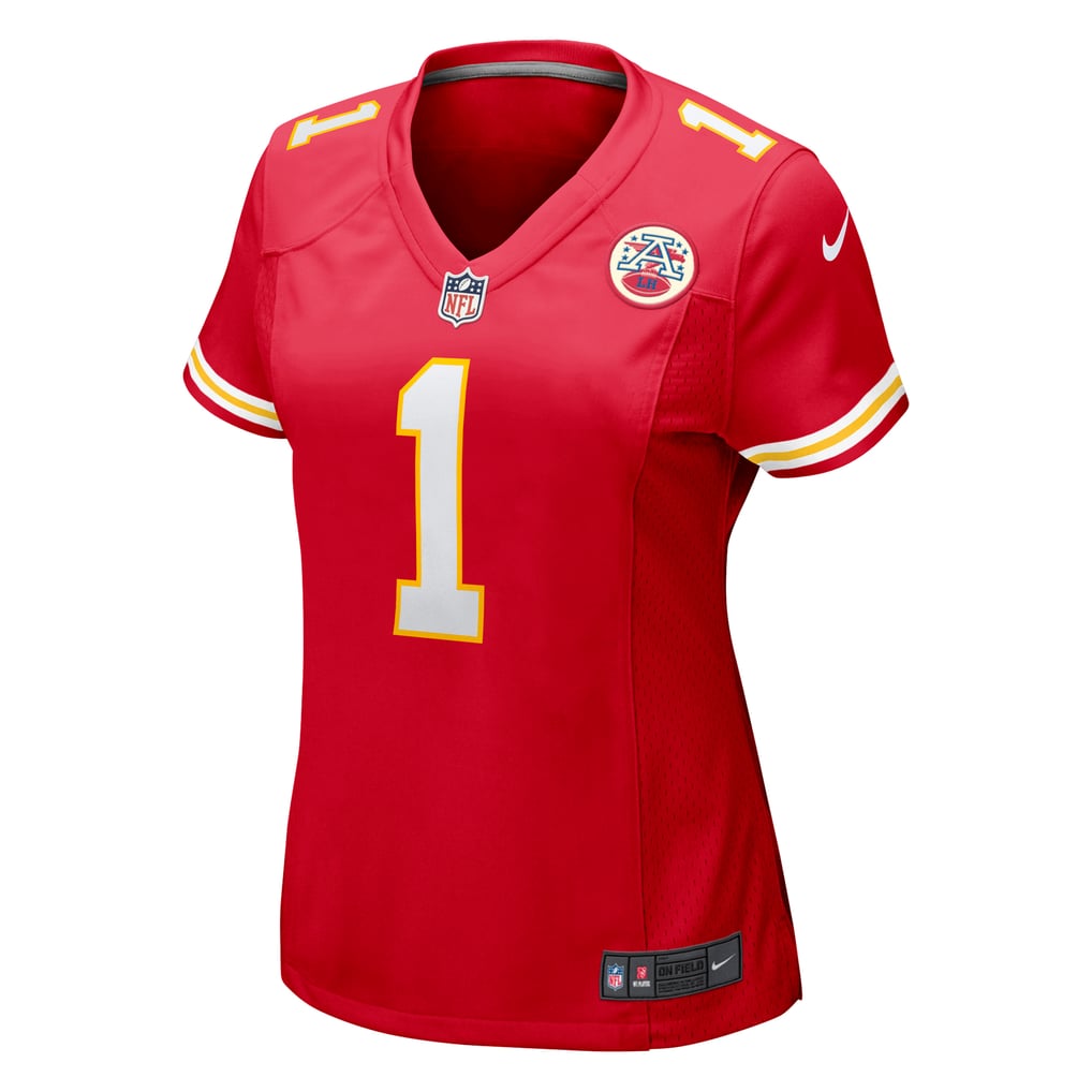 Women's Kansas City Chiefs Number 1 Mom Red Game Jersey