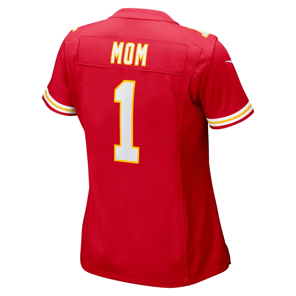 Women's Kansas City Chiefs Number 1 Mom Red Game Jersey