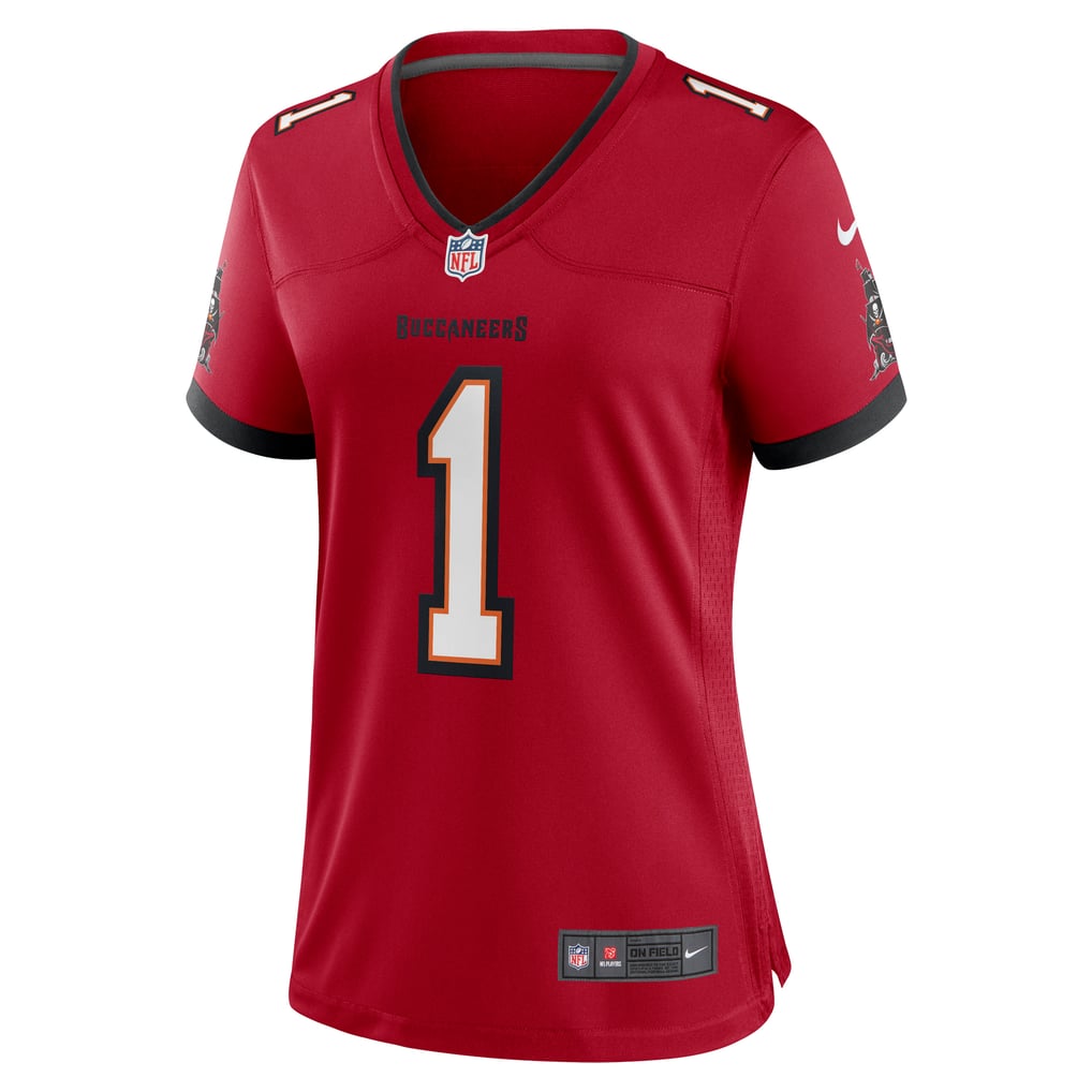Women's Tampa Bay Buccaneers Number 1 Mom Red Game Jersey