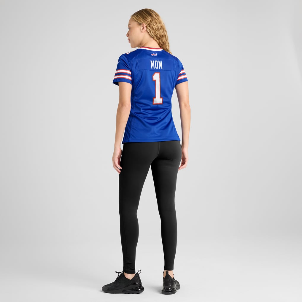 Women's Buffalo Bills Number 1 Mom Royal Game Jersey