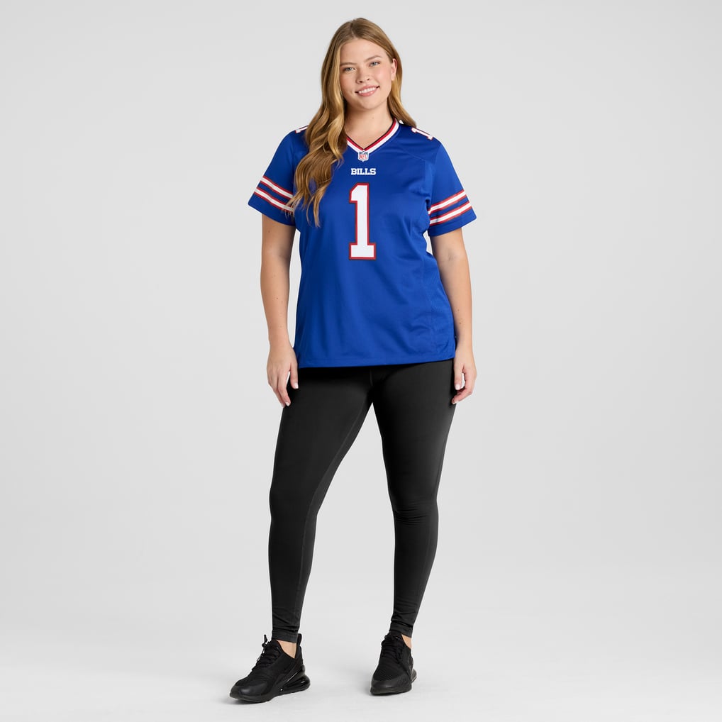Women's Buffalo Bills Number 1 Mom Royal Game Jersey
