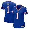 Women's Buffalo Bills Number 1 Mom Royal Game Jersey