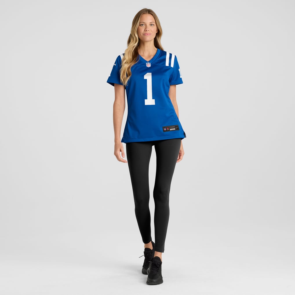 Women's Indianapolis Colts Number 1 Mom Royal Game Jersey
