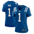 Women's Indianapolis Colts Number 1 Mom Royal Game Jersey
