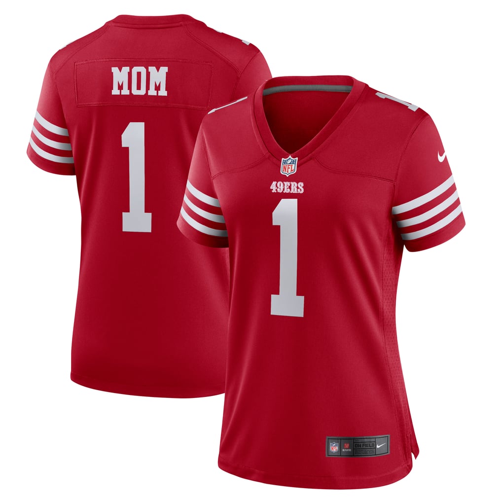 Women's San Francisco 49ers Number 1 Mom Scarlet Game Jersey
