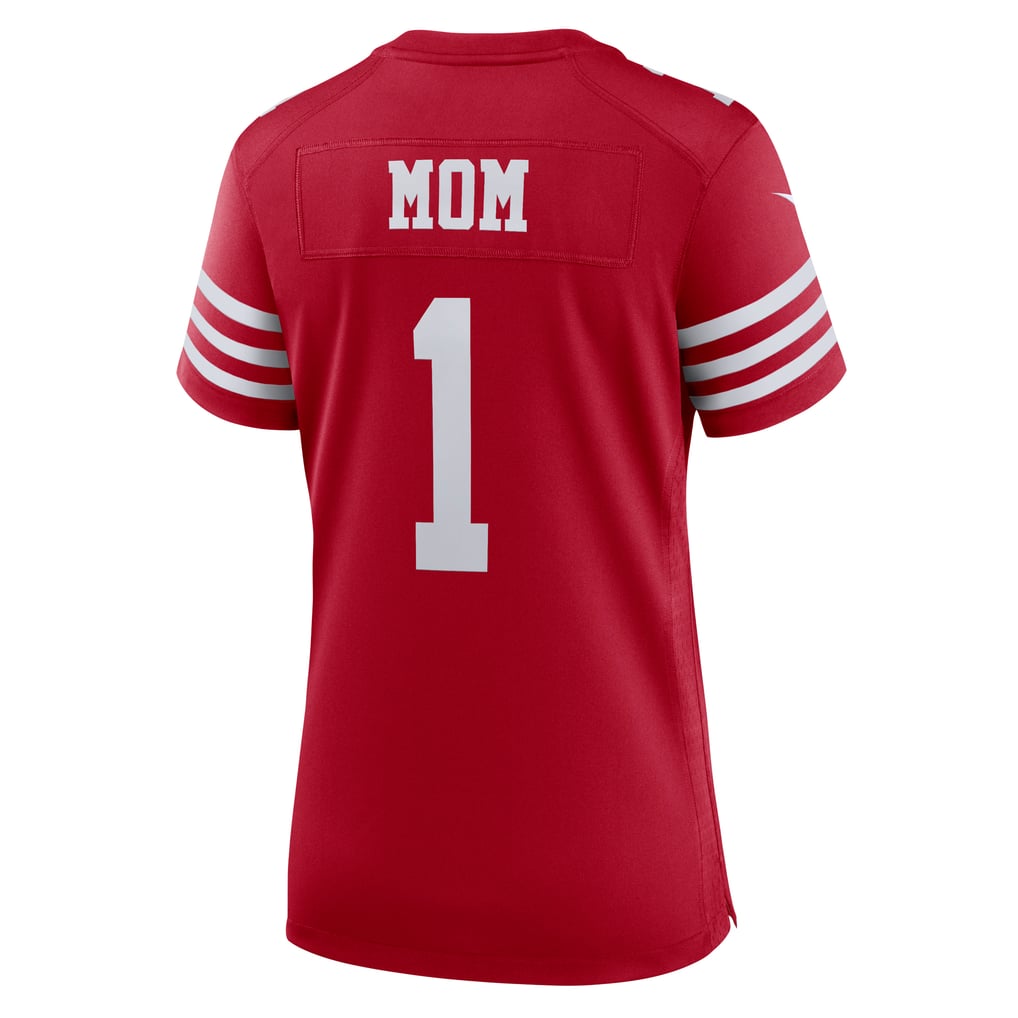 Women's San Francisco 49ers Number 1 Mom Scarlet Game Jersey