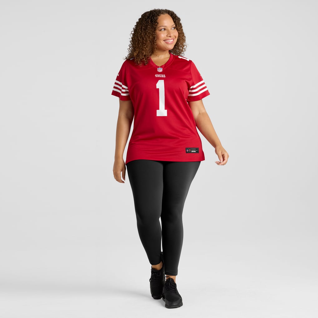 Women's San Francisco 49ers Number 1 Mom Scarlet Game Jersey