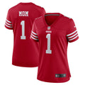 Women's San Francisco 49ers Number 1 Mom Scarlet Game Jersey