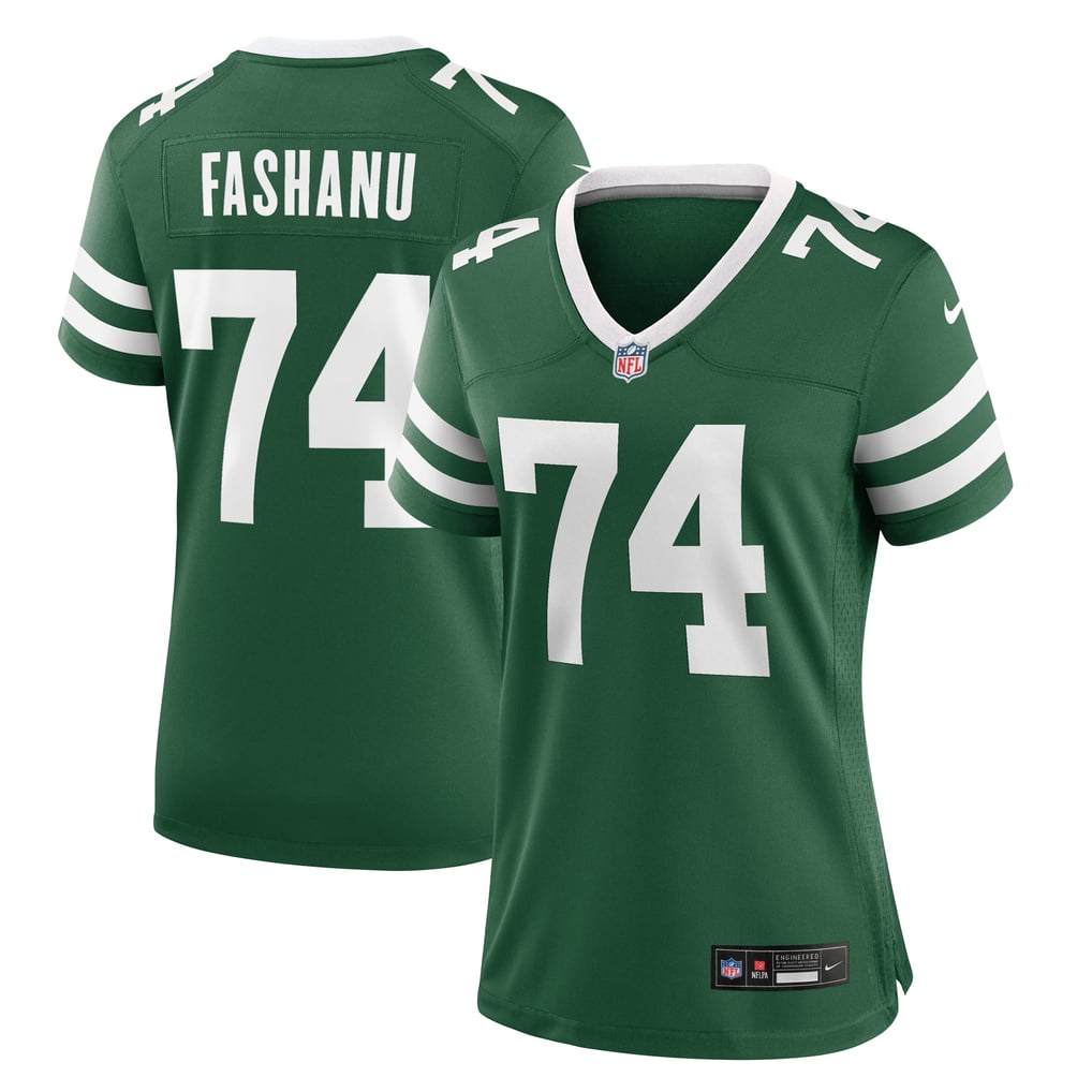 Women's New York Jets Olu Fashanu Legacy Green Game Jersey