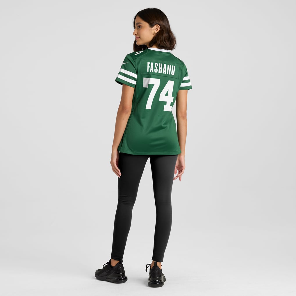 Women's New York Jets Olu Fashanu Legacy Green Game Jersey