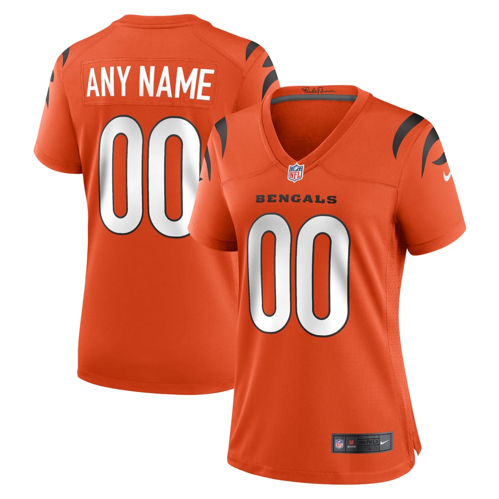 Women's Cincinnati Bengals Orange Alternate Game Custom Jersey