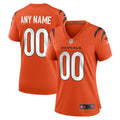 Women's Cincinnati Bengals Orange Alternate Game Custom Jersey