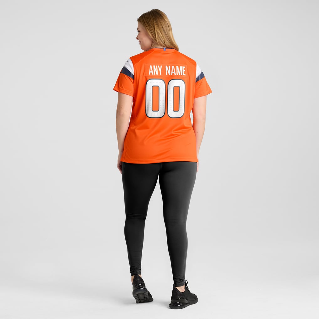 Women's Denver Broncos Orange Team Custom Game Jersey