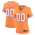 Women's Tampa Bay Buccaneers Orange Custom Throwback Game Jersey