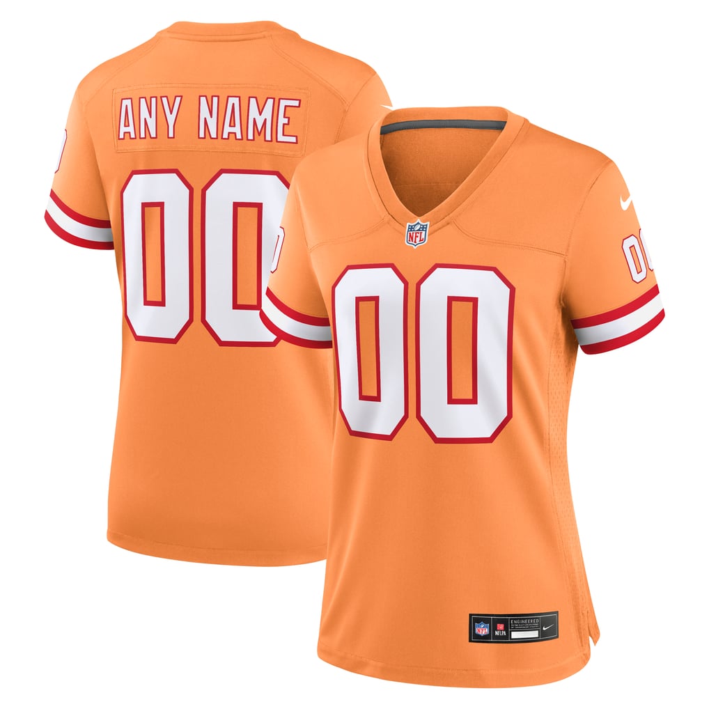 Women's Tampa Bay Buccaneers Orange Custom Throwback Game Jersey