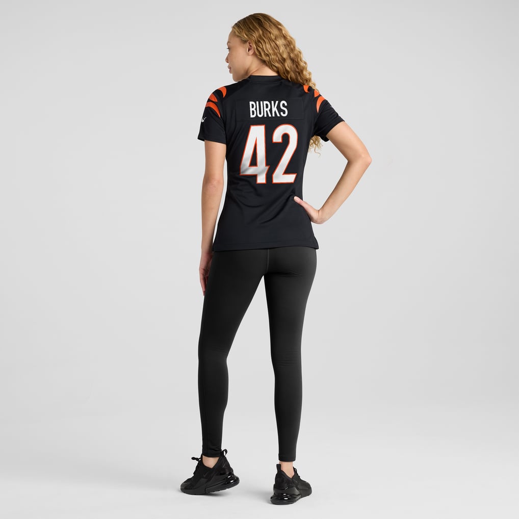 Women's Cincinnati Bengals Oren Burks Black Team Game Jersey