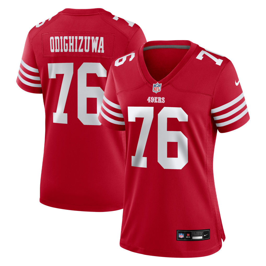 Women's San Francisco 49ers Osa Odighizuwa Scarlet Team Game Jersey