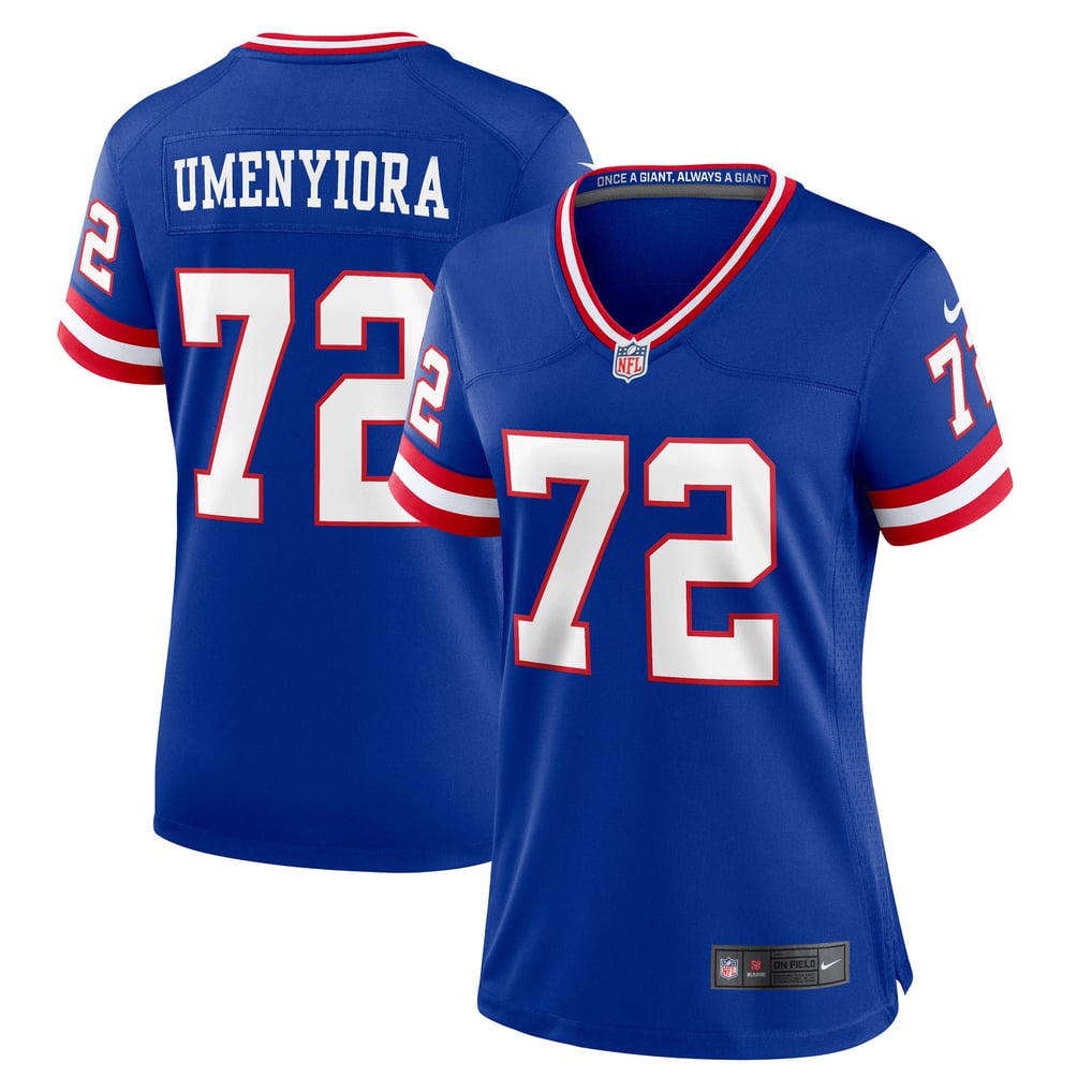 Women's New York Giants Osi Umenyiora Royal Classic Retired Player Game Jersey