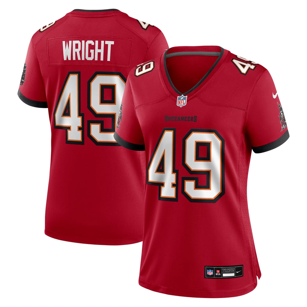 Women's Tampa Bay Buccaneers Owen Wright Red Team Game Jersey